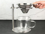 Adjustable Stainless Steel Coffee Maker Stand with Drip Cone Filter V1370-AZ4-12559