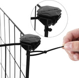 SONGMICS 3 Doors Pet Playpen with Divider Panel and Floor Mat Black V227-8498641000470