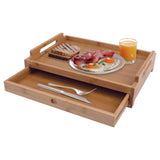 Bamboo Serving Tray With Drawer V915-KU0191