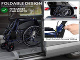 Orthonica 20in Self Propelled Foldable Steel Wheelchair Lightweight Portable WCR-MAS-STL-024
