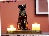 Egyptian Pharaoh Candlestick Cat Candle Holder Sculptures Animal Figurines Cat Egyptian V1370-AZ4-07163