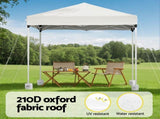 Instahut Gazebo 2x2m Outdoor Patio Garden Marquee Shade w/ Base Pods White GAZEBO-T-2X2-F-EC-WH-BASE