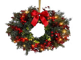 Artificial Christmas Wreath with Red Bow V1142-PB601103592600934