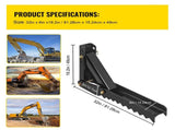 32 inch Backhoe Excavator Thumb Attachments Weld On Adjustable Boom Tractor Excavator 1/2Inch Teeth V952-FCMZ32INCBH12MM01V0