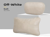 Beige Luxury Eco-Friendly Suede Car Headrest and Lumbar Cushion Set - Ergonomic Support, All-Season V888-ELOSUNG17207