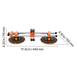 Seamless Seam Setter, 2 Packs, Granite Seam Setter with 6 in Vacuum Suction Cups & Tool Bag, Seam V952-SPDJJFGDQ180MFTSM001V0