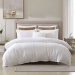 Private Collection Winton White Jacquard Quilt Cover Set Super King V442-LED-QUILTCS-WINTON-WHITE-SK