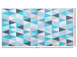 Artiss Rug 200x290cm Area Rug Large Carpet Soft Short Pile Modern Tria FLR-1888-200X290-BG-BL