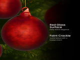 Christabelle Large Red Glass Baubles 6 Pcs with Faint Crackle Pattern Balls Christmas Tree Deco 112_YAN215S6