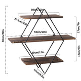 Vintage Rustic Wooden Floating Shelves V178-66743
