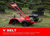 7HP Tiller Cultivator 4 Strokes Rotating Tines Power Handheld Rotary Hoe 4 Blades V379-TILLRCLTR7