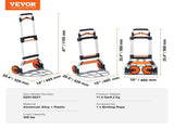 Folding Hand Truck, 140 kg Load Capacity, Aluminum Portable Cart, Convertible Hand Truck and Dolly V952-KZDSTHC500B01UEHNV0