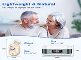 Rechargeable In-the-Ear Hearing Aids with Charging Case and LCD Display Ultra-Compact Sound V1107-CS-BLCFS
