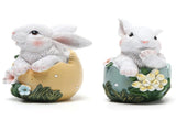 Hodao Easter Bunny Decorations Spring Home Decor Bunny Figurines V1192-AZ-W-11593