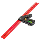 Multifunctional Woodworker's Combination Measure Rule Metal Measuring Instrument for Accurate 90/45 V1192-AZ-W-23413