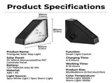 Solar Powered Triangle Step Light with Monocrystalline Silicon Panel, Auto On at Dusk, IP65 V1341-ZY-K6RRJJ5E-6PCS-WARMWHITELIGHT