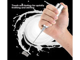 Stainless Steel Handheld Electric Milk Frother, Portable Frother for Cappuccino & Frappe V1263-JX-2918