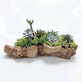 Pastoral Retro Landscape Flower Pot Resin Tree Stump Planter Artificial Driftwood Sculpture Rustic V1369-AZ3-W-11472