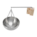 Sauna Bowl Stainless Steel Hanging Aromatherapy Oil Cup with Wooden Block for Sauna Room L 20cm V1294-YM0717-3111220240211