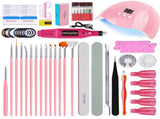 Complete Nail Art Manicure Kit - UV LED Lamp, Electric Drill, Brushes & Accessories V888-ELOSUNG26743