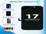 iPhone 17 Screen Replacement, 6.1 Inch Incell LCD Display Touch Screen Digitizer, Comes with Full V1293-0716671404411
