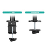 activiva Dual-Screen Articulating Monitor Arm with Interchangeable Laptop Holder V186-ACA-BMA-DLH01K