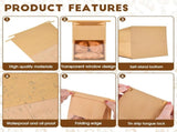 60pcs Kraft Bakery Bags with Thank You Stickers,10.5x6.2x4.7 Inches Sourdough Bread Bags with Tin V1258-DP02-C-712