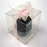 100 Piece Pack -PVC Clear See Through Plastic 15cm Square Cube Box - Large Bomboniere Product V382-100PVC15X15X15