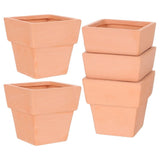 Set of 5 Terracotta Clay Flower Pots, Mini Thickened Plant Nursery Containers for Indoor and Outdoor V1370-AZ4-09983