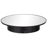Motorized Rotating Display Stand, 7.9" Electric Rotary Holder with Mirror Glass Surface, Automatic V1369-AZ3-W-08899