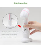 Pink Waterproof Facial Cleansing Spin Brush Set - Rechargeable with 3 Heads & Charging Stand V888-ELOSUNG26212