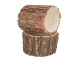 2Pcs Natural Wood Flowerpot Brown Creative Flower Bucket for Garden Succulent Plant Holder V1369-AZ3-W-15631