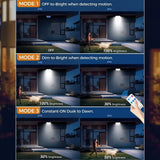 238LED Solar Powered Motion Sensor Flood Light in Black for Outdoor Security V178-59172