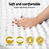 Giselle Bedding Memory Foam Mattress Topper Egg Crate 5cm King Single MATTRESS-TOP-EC-N5-KS