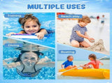 Goggles Kids for Age 3-15, Summer Large Frame Wide View, UV Protection Anti-Fog No Leaking V1366-AZ2-W-11586