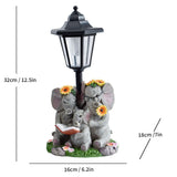 Resin Hummingbird Solar Lamp Outdoor Garden Sculpture Couple Hummingbird - Multi-color - Size 42 V1347-118-09977-MLT-42