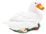 Resin Duck Statue Simulation Duck Ornament Model Decoration for Outdoor Garden YardWhite V1294-YM0901-3111210157811