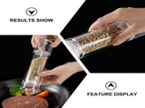 Transparent Manual Pepper Mill Refillable Design Adjustable Grind for Home and Restaurant V1370-AZ4-20729