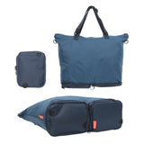 Shopper Bag Tote Bag Foldable Travel Laptop Grocery Nylon KO-DUAL NAVY V274-GM-KOEBAG-SHOP-NY