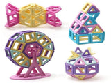 Magnetic Blocks 58PCS Upgrade Magnetic Building Blocks for Kids Magnetic Tiles 3D Magnetic Toys V1192-AZ-W-17272