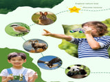 Pinkish White Mini Pocket Binoculars - 8x21 High Power Colorful Binoculars for Kids V888-ELOSUNG22439