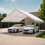 Instahut Carports 6x6m Carport Kits Steel Shelter Gazebo Canopy Garage Portable Garden Shed CAPT-H-6X6-WH-N-ABC