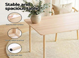 Artiss Dining Table and Chairs Set of 5 Compact Kitchen Furniture Natural Light Green DSET-U-5279-GN