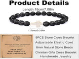 Cross Bracelets for Women Men, Christian Gifts for Women, Religious Gifts Cross Beaded Bracelet, V1366-AZ2-W-13580