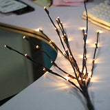 5 Sets of LED Light Bunch Stem - Warm White BATTERY fairy lights - 50cm high 20 bulbs/petals V382-5PLAINSTEMBUNCHBATT