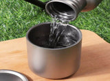 600Ml Double Wall Titanium Water Cup Coffee Tea Mug for Home Office Outdoor Camping Hiking Picnic V1192-AZ-W-23054