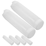 6Pcs Plastic Salad Dressing Squeeze Bottles White Kitchen Accessories V1366-AZ2-W-14308