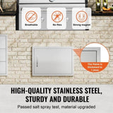 BBQ Access Door, 610x432 mm Single Outdoor Kitchen Door, Stainless Steel Flush Mount Door, Wall V952-DMMBSCJMYS24LQ87IV0