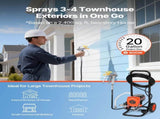 Stand Airless Paint Sprayer, 950W, 3300PSI High Pressure Airless Sprayer with Cart, Cleaning Brush, V952-ZSSPTJ900W04UXQUL001V3