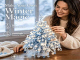 New DIY Beaded Christmas Tree Kit, Handmade Mini Desk Xmas Bead Art, 3D Crystal Bead Christmas Tree V1107-116-68926-5PCS